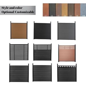 Linyuanwai <span class=keywords><strong>WPC</strong></span> Composite hàng rào thiết lập hợp chất vườn hàng rào Bảng điều chỉnh ngoài trời hiện đại Gỗ Nhựa <span class=keywords><strong>WPC</strong></span> hàng rào fanels - Product Image 3