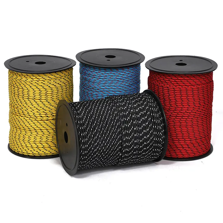 Cordes tressées en Nylon ou Polyester, 100 pièces, 3mm/4mm/5mm, vente en gros