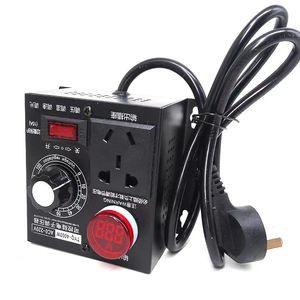 220V motore a corrente alternata monofase regolatore di velocità 4000W interruttore di velocità della ventola controllo della temperatura oscuramento voltmetro microcontrollori - Product Image 4