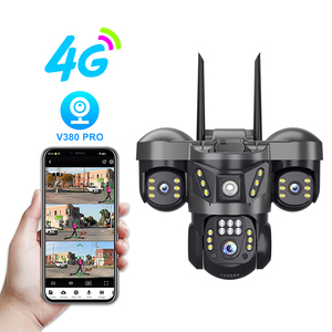 Fotocamera Wireless esterna 6MP 360 ° monitoraggio in tempo reale della fotocamera PTZ con 3 lenti 4G della telecamera IP più funzioni di visione notturna - Product Image 2