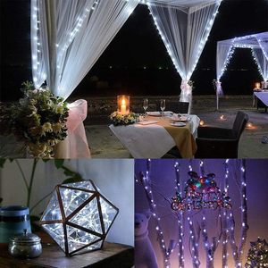 LED Copper <strong>String</strong> <strong>Lights</strong> Outdoor IP65 Waterproof 8 Modes USB Powered Fairy <strong>String</strong> <strong>Lights</strong> with <strong>Remote</strong> Control (16ft White) - Product Image 6