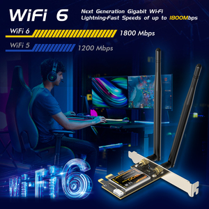 Adattatore Wireless per scheda di rete PCIE WiFi6 Wireless adp 802.11ax Dongle BT5.2 AX1800 per computer - Product Image 3