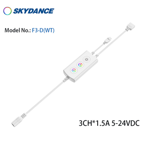 Mini WiFi & IR RGB CV контроллер F3-D(WT)+ RC3 (Tuya) Беспроводное приложение Tuya 3CH * 1.5A 5-24VDC светодиодный контроллер для 5M RGB Led Stirp - Product Image 4