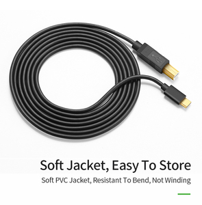 Cable Matters Cable de impresora USB C (Cable USB C a USB B) Compatible con impresora MIDI Controller MIDI Keyboard y más