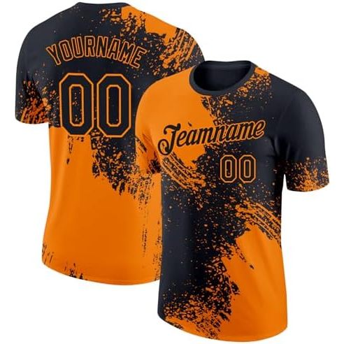 Black and Dark Orange