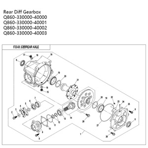 Phía sau khác biệt giữa hộp số cho CF zforce 800 u-force 500 1000 OEM Q860-330000-40000 <span class=keywords><strong>ATV</strong></span> UTV ssv phụ tùng - Product Image 6