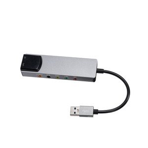 笔记本电脑的USB 5.1通道外部声卡易于安装音频接口，带麦克风，用于直播语音聊天 - Product Image 2
