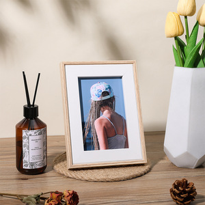 Double <strong>Matted</strong> 4x6 Wood Creative Photo Picture <strong>Frame</strong> Wall Table Display - Product Image 2