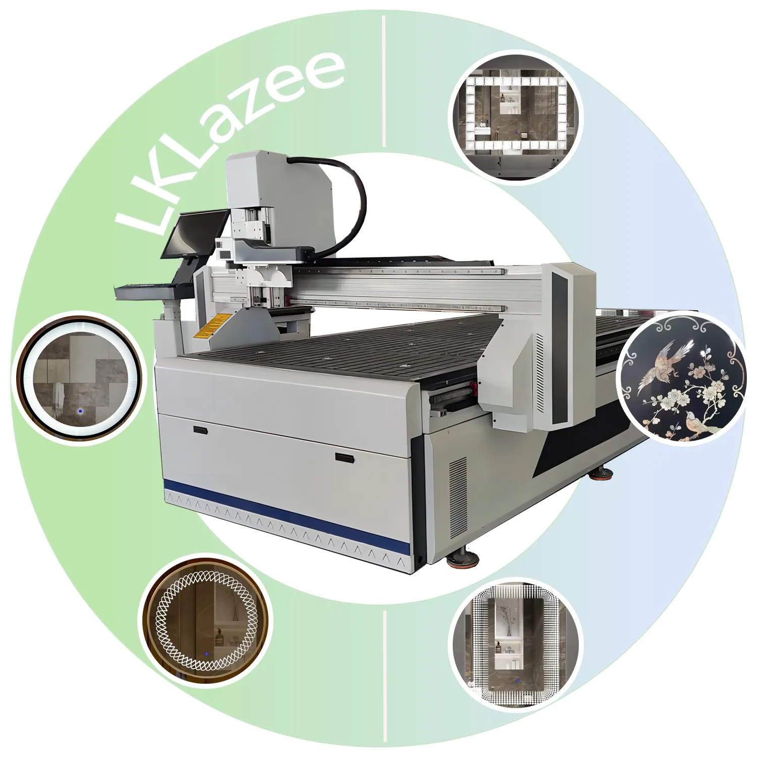 CNC-Spiegel Sandstrahlen/Dekorativer Spiegel/Faserlaser-Spiegel maschine zum Abisolieren und Schleifen des Spiegels