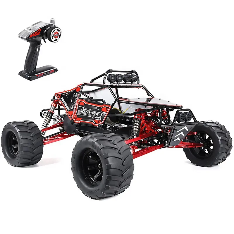 2WD 5TS-MAX อลูมิเนียมอัลลอยด์ภายนอกน้ำมันเบนซินเชื้อเพลิง RTR Nitro CNC โลหะ RC 1/5รถบรรทุกมอนสเตอร์45CC แก๊สงานอดิเรกยานพาหนะของเล่น