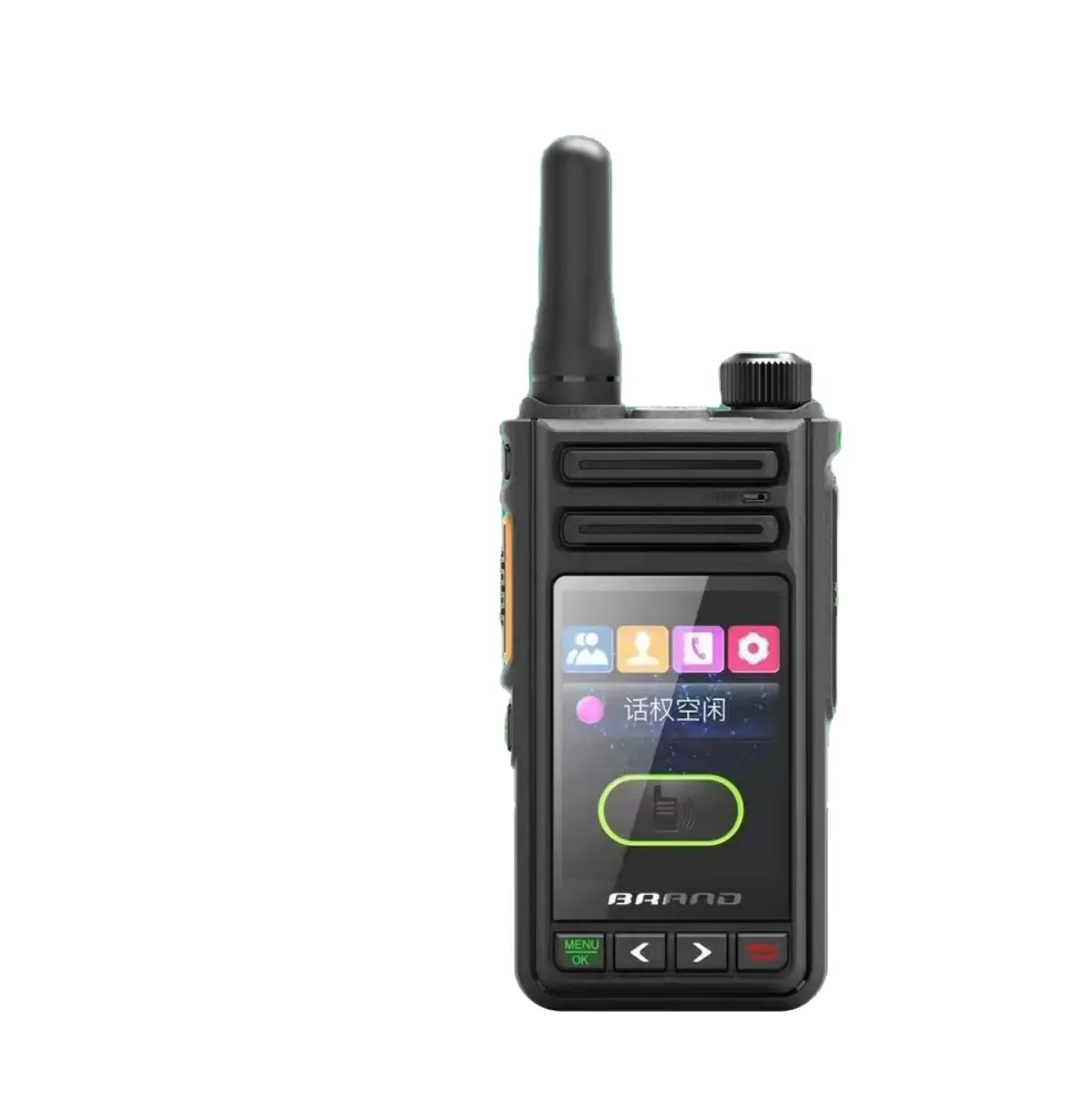 V930 Walkie Talkie jarak jauh, Walkie Talkie jarak jauh tahan air 2.4 inci IPS ponsel 4G LTE Android dua cara Radio POC PTT Zello Walkie Talkie