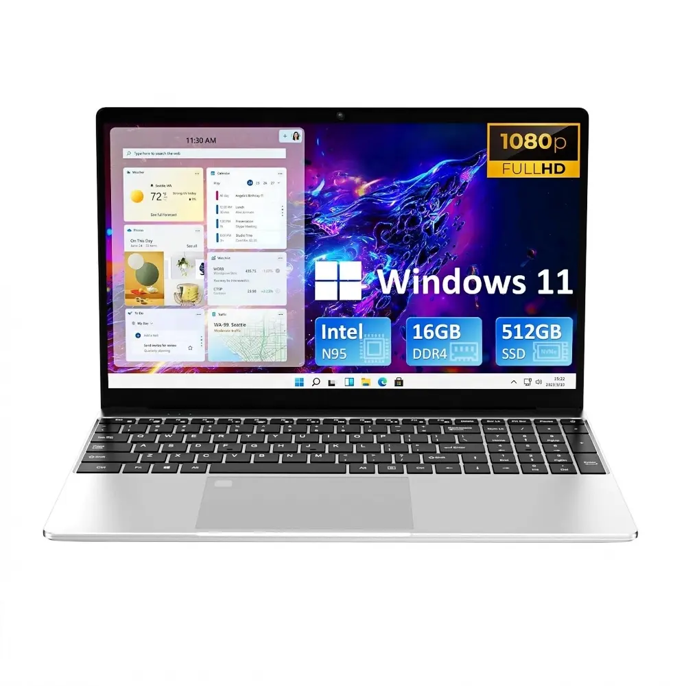 Nuevo portátil N5059 N95 de 13ª Generación de 15,6 pulgadas, portátil barato de fabricación china, ordenador portátil de aprendizaje y oficina