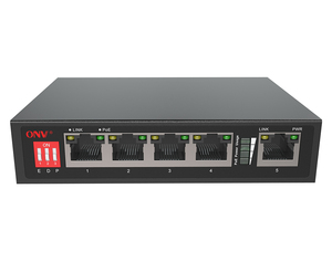 ONV 5พอร์ต10/100M สวิตช์ AI PoE ที่ไม่มีการจัดการพร้อมพอร์ต PoE 4*10/100M และพอร์ต1*10/100M อัปลิงค์ RJ45 - Product Image 2