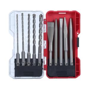 High Quality 40CR 10pcs SDS-plus Drill <strong>Bit</strong> <strong>Set</strong> and <strong>Chisel</strong> <strong>Set</strong> for Masonry Drilling Combination Drill <strong>Bit</strong> <strong>Set</strong>