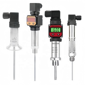 Transmisor de temperatura de alta precisión Enchufe 4-20mA Pantalla digital Sensor de temperatura Pt100 integrado - Product Image 1