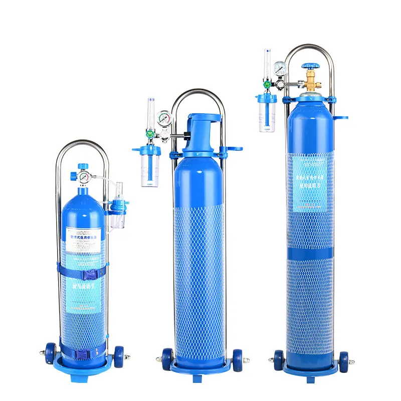 ISO yüksek kalite taşınabilir tıbbi oksijen tankı oksijen silindir dolum tıbbi alüminyum tıbbi oksijen tesisi