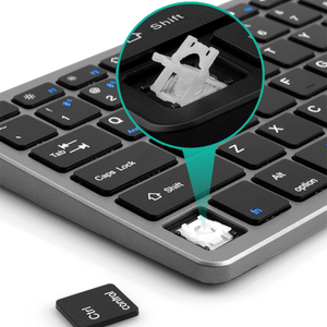 Miniteclado y ratón inalámbrico BT, juego de teclado para juegos, PC, portátil, tableta, ordenador, Android, recargable - Product Image 5