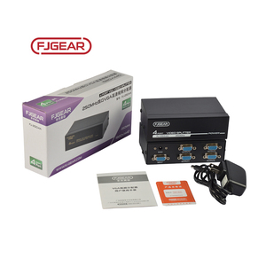 SPLITTER VGA FJGEAR, precio de fábrica, garantía de calidad, ancho de banda de ordenador, 250MHz, 1 entrada, 4 salidas, 1 divisor VGA - Product Image 1
