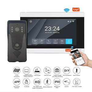 Glomarket timbre Visual inteligente de 4 líneas 1080P WiFi tuya videoportero intercomunicador multiapartamento SISTEMA DE Control de acceso - Product Image 2