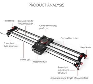 100 cm 2.4G वायरलेस बिजली कैमरा स्लाइडर के साथ कार्बन फाइबर ट्रैक रेल समय चूक वीडियो शॉट ध्यान पालन शॉट <span class=keywords><strong>DSLR</strong></span> के लिए - Product Image 4