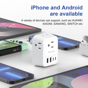 Tragbare EU-Steckdose Steckdose Funktions steuerung Steckdose Wand USB-Buchse Multi Adapter Konverter - Product Image 3