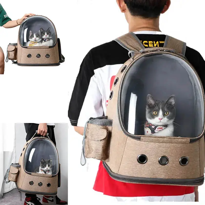 Borsa da viaggio per animali domestici con personalizzazione all'ingrosso della fabbrica con zaino da viaggio per gatti bolso para mascota in rete traspirante