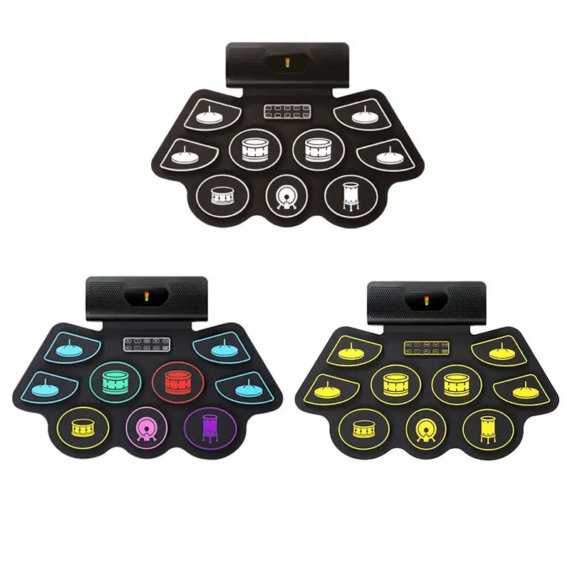 2024Nuevo producto de alta calidad Roll Up Drum Kit Electronic Drum Set Drum Pad con altavoz