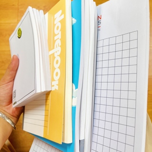 Gran oferta logotipo personalizado impreso A5 Bloc de notas Mini pequeño cuaderno de tapa blanda con hojas sueltas para escribir listas de tareas - Product Image 3