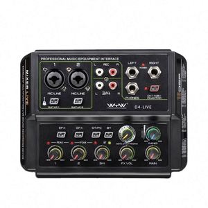 Mezclador de sonido de interfaz de Audio de 4 canales de venta completa para grabación de estudio instrucción musical OEM - Product Image 2