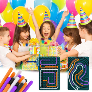 BJQ OEM Double-Sided Silicone Sensory Activity Board Unisex <strong>Fidget</strong> Toy for Kids 2-4 Years ADHD Autism 3+ Years+ Learning Tool - Product Image 5