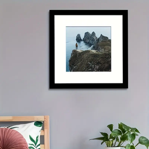 High Quality Handmade Black A4 Photo <strong>Frame</strong> <strong>12x15</strong> European Style Wood <strong>Frame</strong> with UV Printing Factory Wholesale Customizable Logo - Product Image 1
