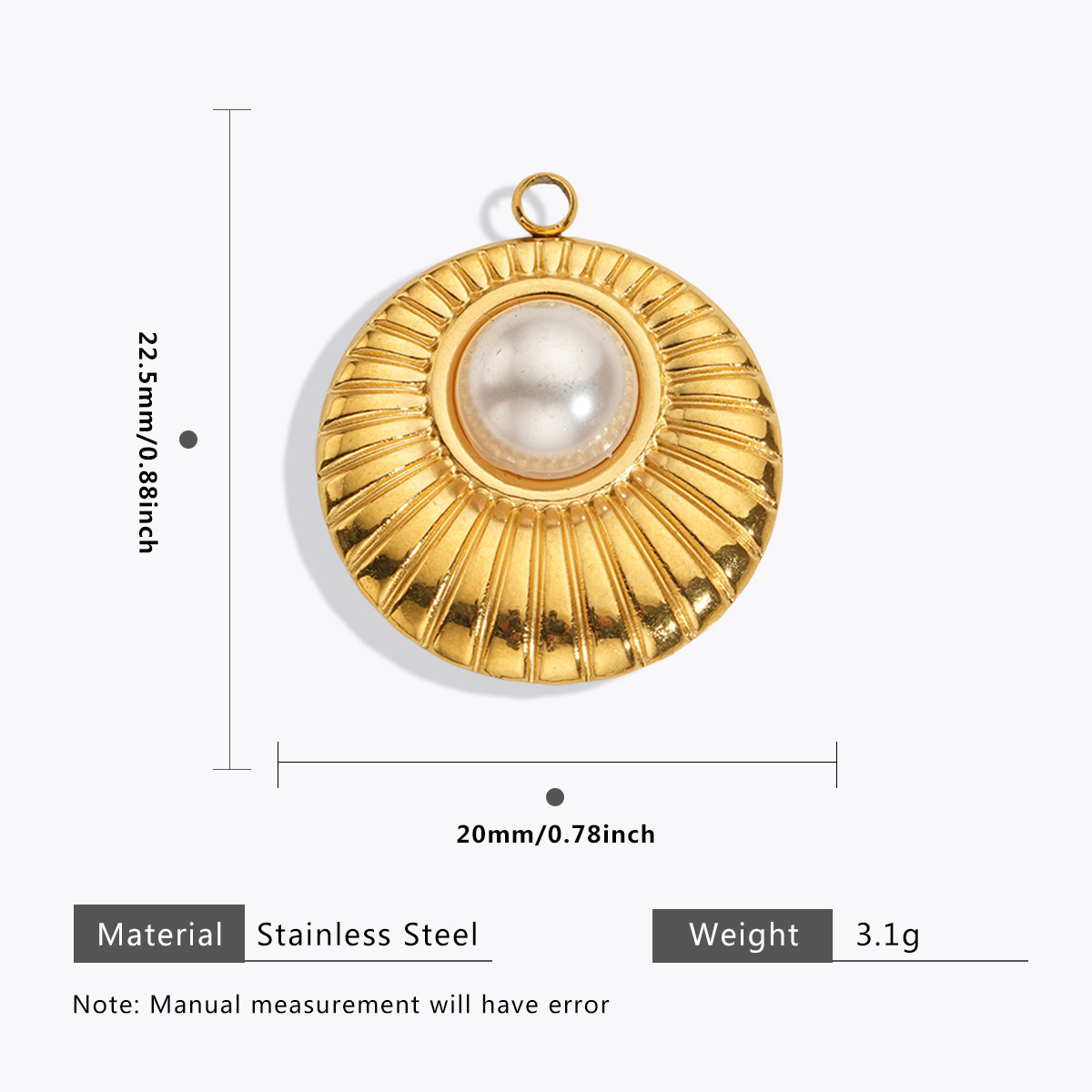 Colgante de perlas estilo 10=2PCS
