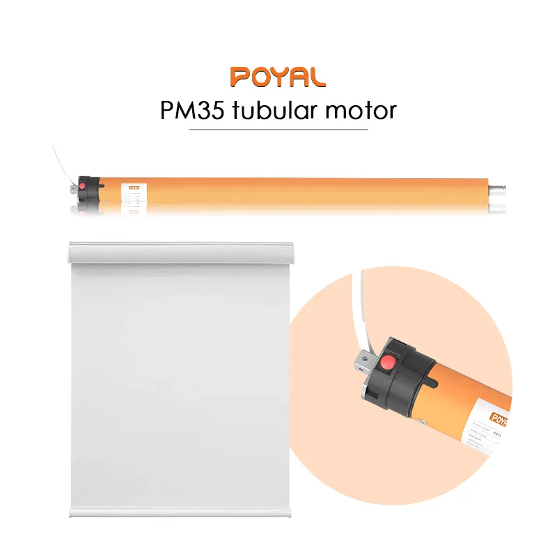 POYAL Tuya Télécommande Smart Curtain Drivers 35 Limite Électronique Moteur Électrique en Aluminium AC pour Stores Rouleaux d'Intérieur