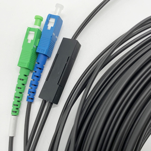 สายแพแบน2core FTTH 4core LC UPC APC 10M 20M 30m 50m 100M สาย FTTH Patch พร้อมตัวเชื่อมต่อ SC APC ความยาวคลื่น1310nm