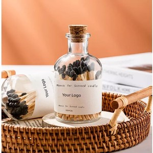 โถเทียนหัวสีสำหรับใช้ในครัวเรือนจับคู่กับไม้ - Product Image 2
