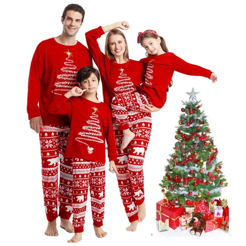 Yeni yıl kostüm çocuk anne çocuklar için giysi aile eşleştirme kıyafetler çift aile noel pijama