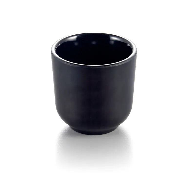 2.75 "siyah japon kupa restoran catering sofra siyah mat melamin çay bardağı