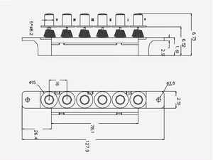 6 <strong>Key</strong> 4 Speed Electrical Piano <strong>Keyboard</strong> Switch for Fan,Range Hood,Home Appliance,Etc. - Product Image 5