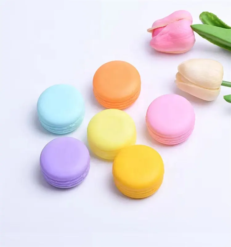 Stock 10g Macaron Pots En Plastique Offre Spéciale Vide Coloré Mini Vide Crème Baume À Lèvres Pot Récipient