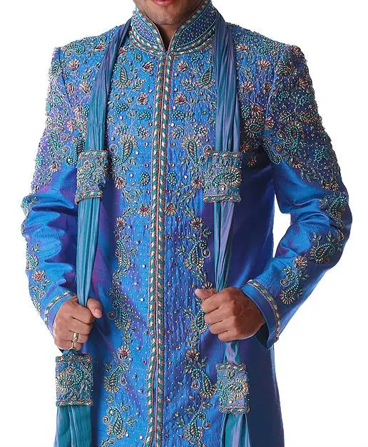 Designer brodé indien Sherwani marié mariage Sherwanis Mens Sherwani à prix abordable fabrique en Inde