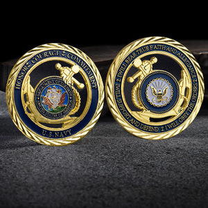 Quà lưu niệm tùy chỉnh chúng tôi đồng xu danh dự Can Đảm cam kết mạ Vàng kỷ niệm món quà lưu niệm yêu nước thách thức tiền xu - Product Image 4