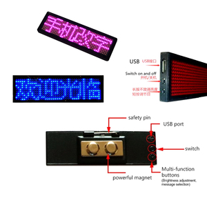 充電式BtデジタルLEDバッジDIYプログラマブルスクロールメッセージミニLEDネームタグ15ディスプレイ言語バッジモジュール - Product Image 5