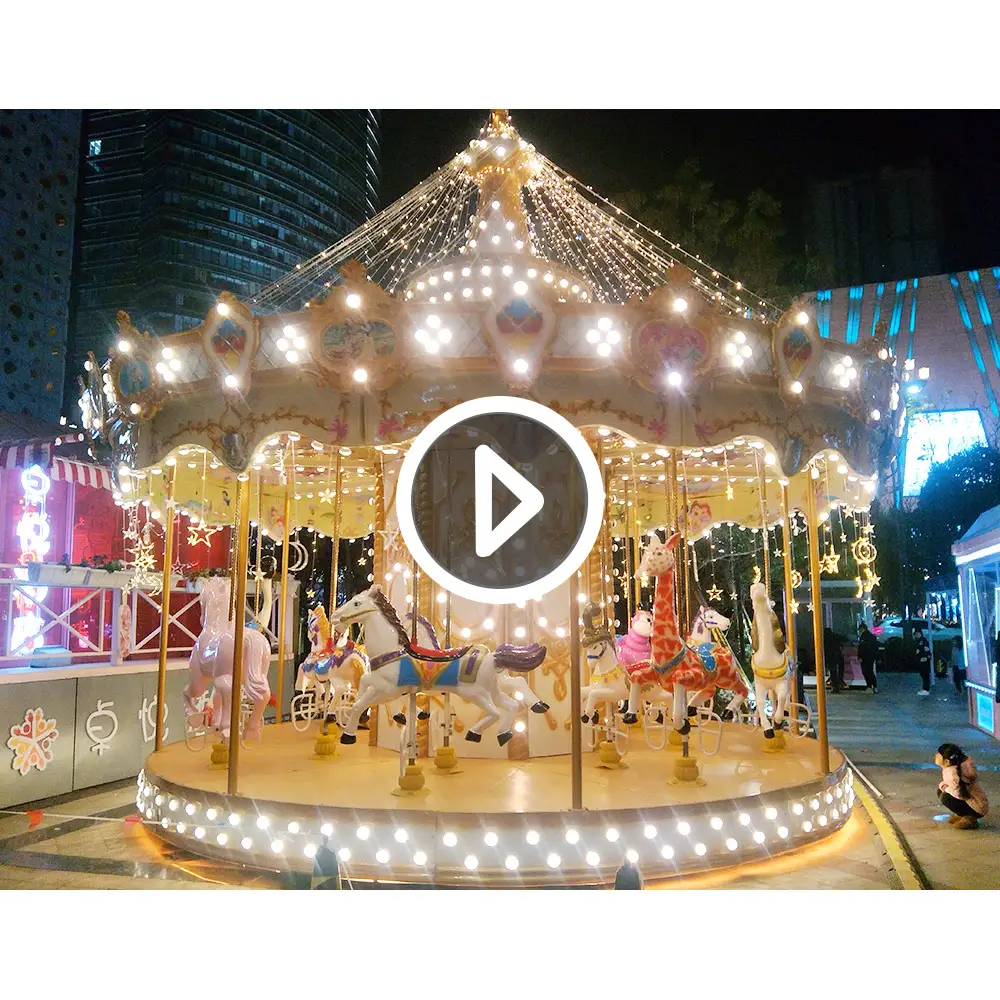 Cheap Price Funfair Attraction Park Equipment Kids Carrusel Horse Luxury Merry Go Round Carousel Ride For Sale