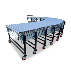 Skate Wheel <strong>Conveyor</strong> Anti-slip Powered Roller <strong>Conveyor</strong> Line Flexible Retractable Roller <strong>Conveyor</strong> for Feed Bags <strong>Loading</strong> <strong>Unloading</strong> - Product Image 5