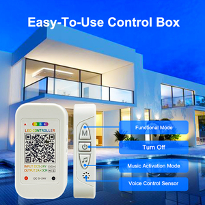 Tcwin APP ile 2022 yeni stil RGB Led şerit işıklar müzik kontrol cihazı 12V IP20 IP20 IP65 su geçirmez IR 24 tuşları uzaktan kumanda - Product Image 5