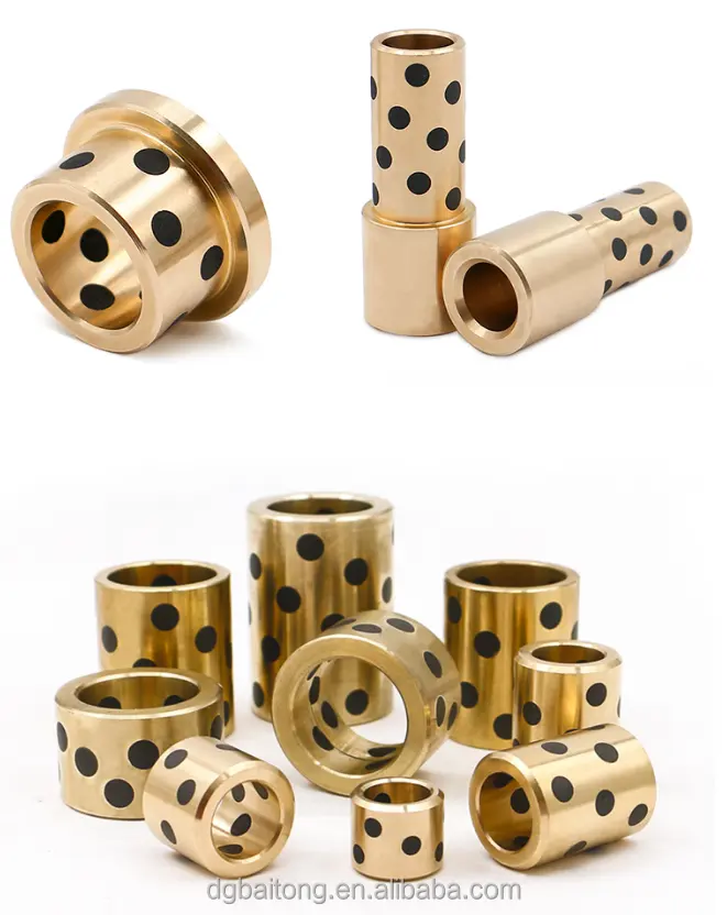 Các bộ phận khuôn oilless Bronze bushing Graphite Brass hướng dẫn mang đúc đồng Bush