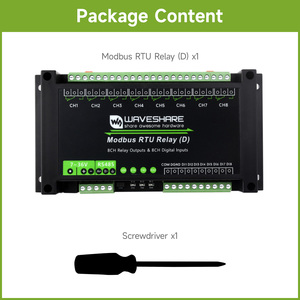 带数字输入和RS485的波共享工业Modbus RTU 8-ch继电器模块 (D)，Modbus RTU协议，7 ~ 36v电源 - Product Image 3