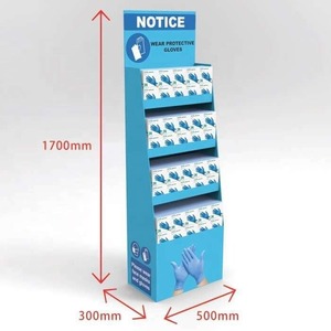 Tùy chỉnh móc hiển thị Kệ bán lẻ điện cánh giấy hiển thị Kệ Pop treo Pegboard sóng hiển thị các tông đứng - Product Image 4