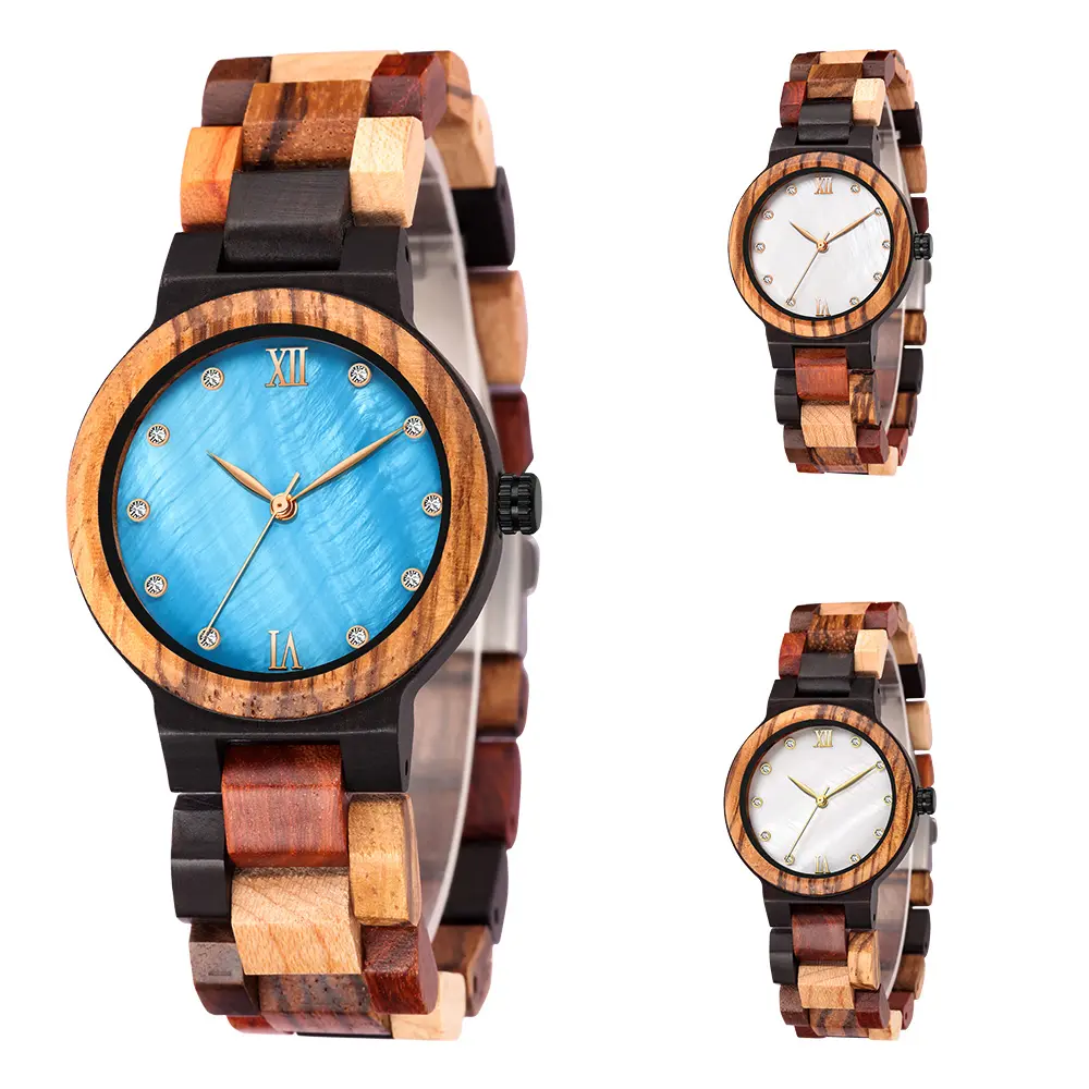 China New Wooden Design Ladies Women Luxury Watch