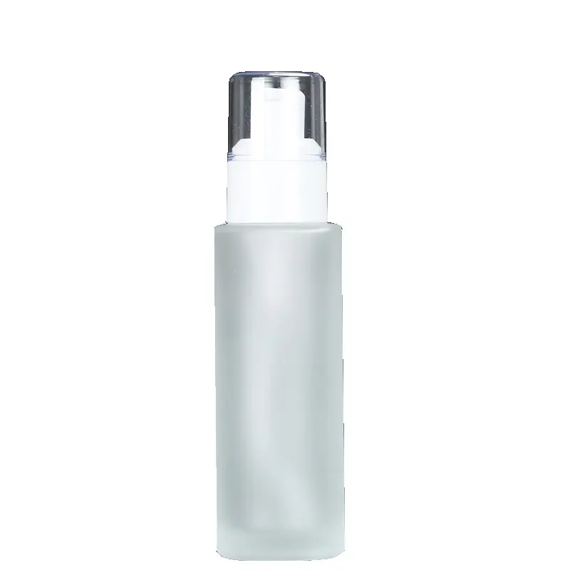化粧品ガラスボトル化粧品用スプレーポンプ付きすりガラスボトル